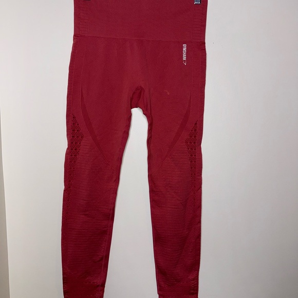 Gymshark Red Marl Energy Seamless Leggings - Picture 3 of 10